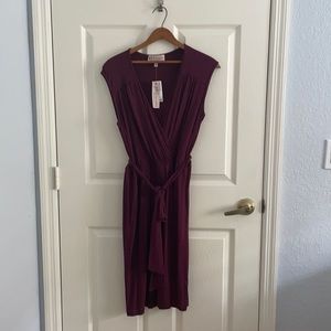 NWT Philosophy tie waisted faux wrap dress